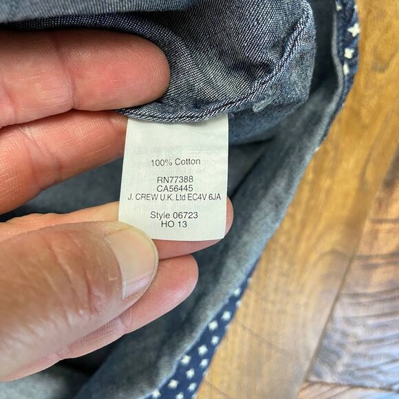 J.Crew Denim Button down star shirt 6 - Picture 8 of 8